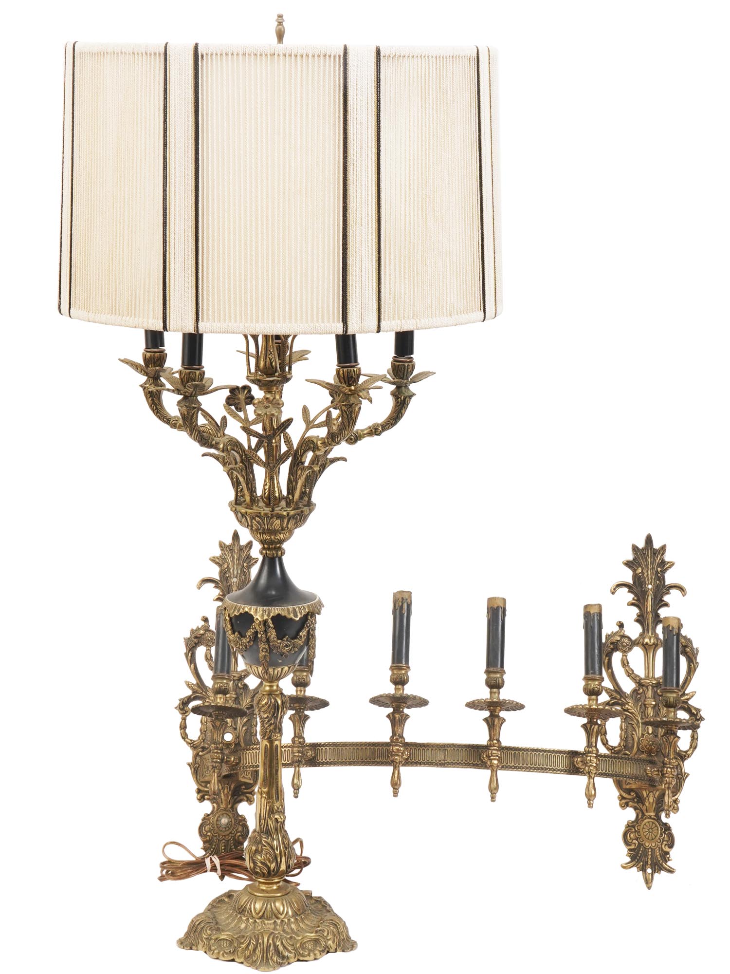 ELECTRIC WALL SCONCE AND TABLE LAMP WITH SHADE PIC-0